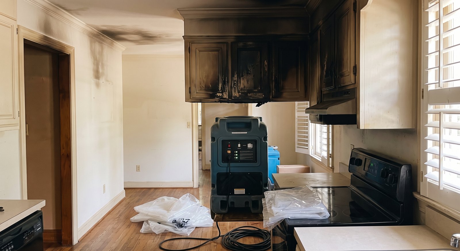 Fire & Smoke Damage Restoration example