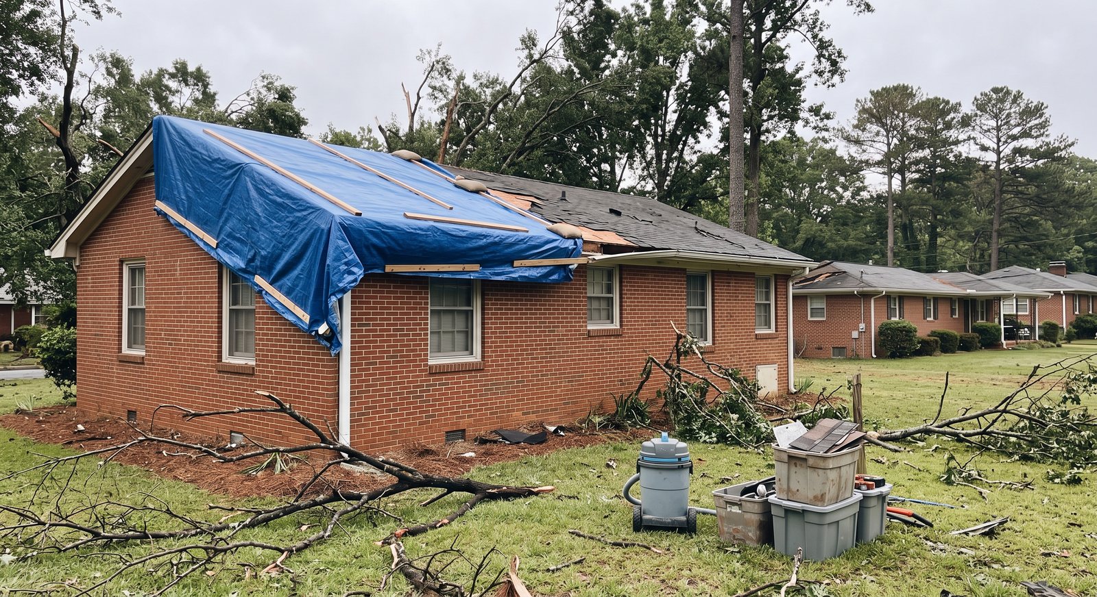 Storm & Wind Damage Restoration example